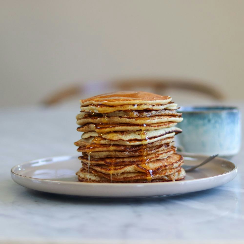 Amerikanske pandekager med sirup