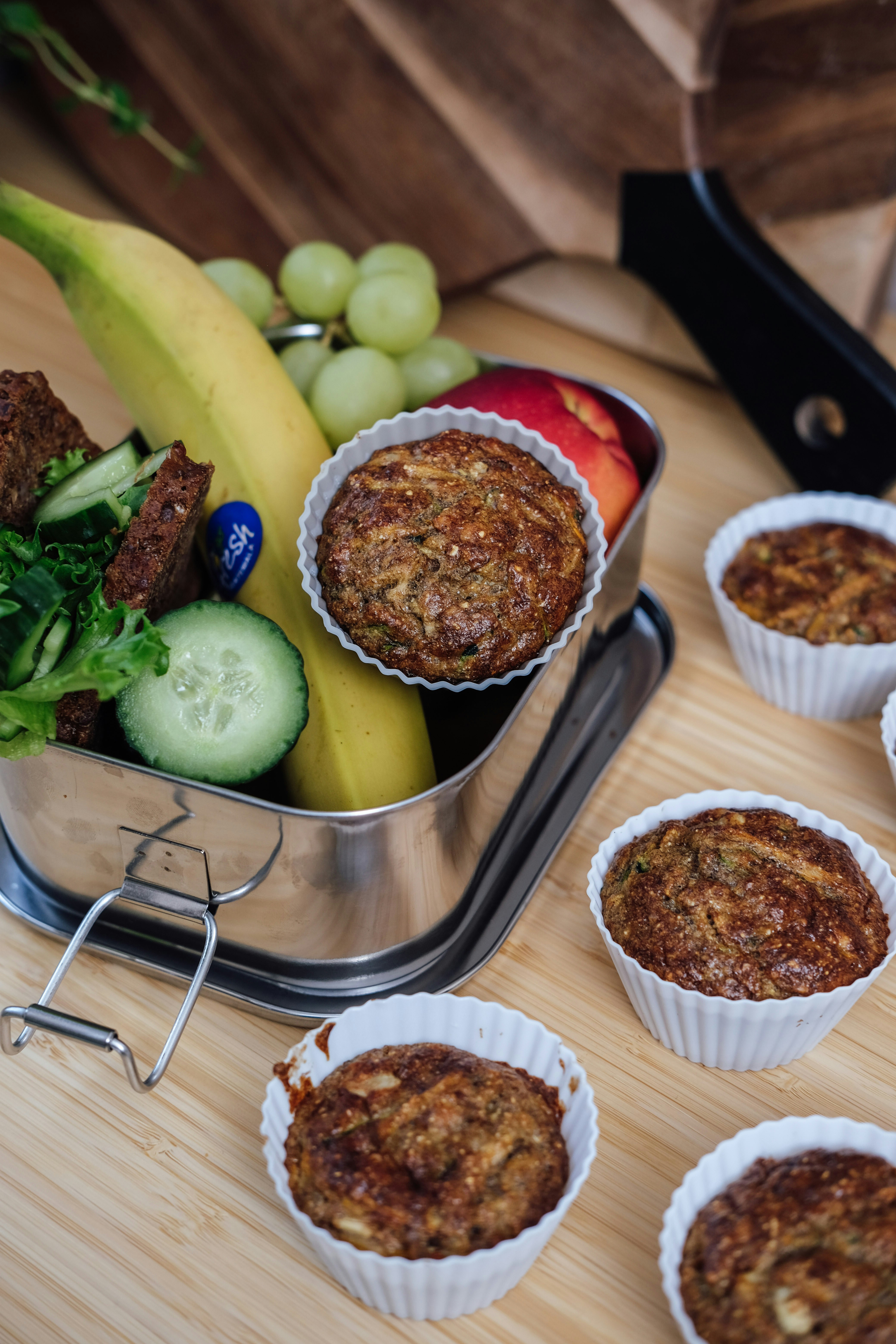 Madpakkemuffins med squash