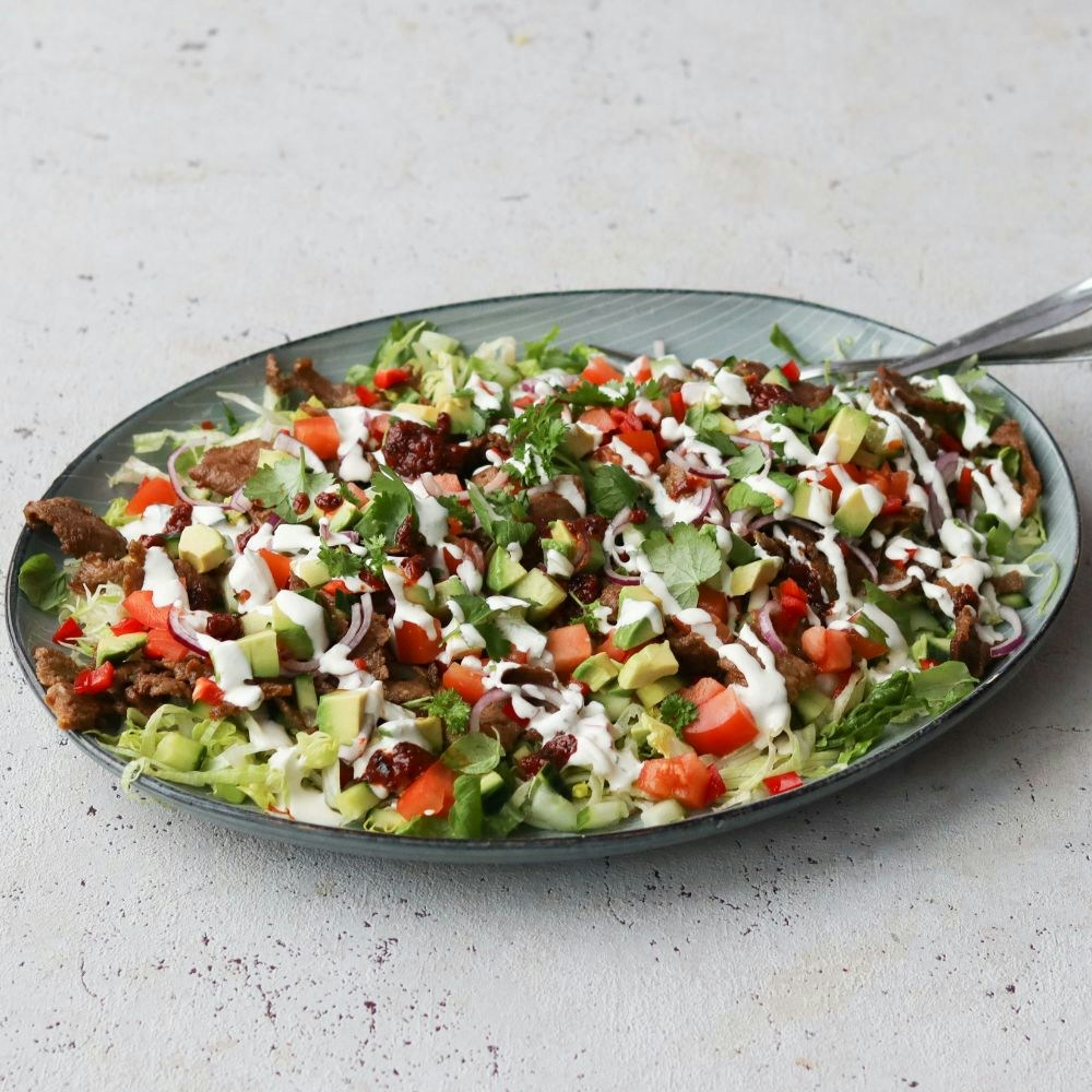Kebabsalat med dressing
