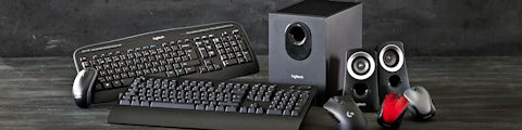 Logitech tastatur, mus og computerhøjtalere