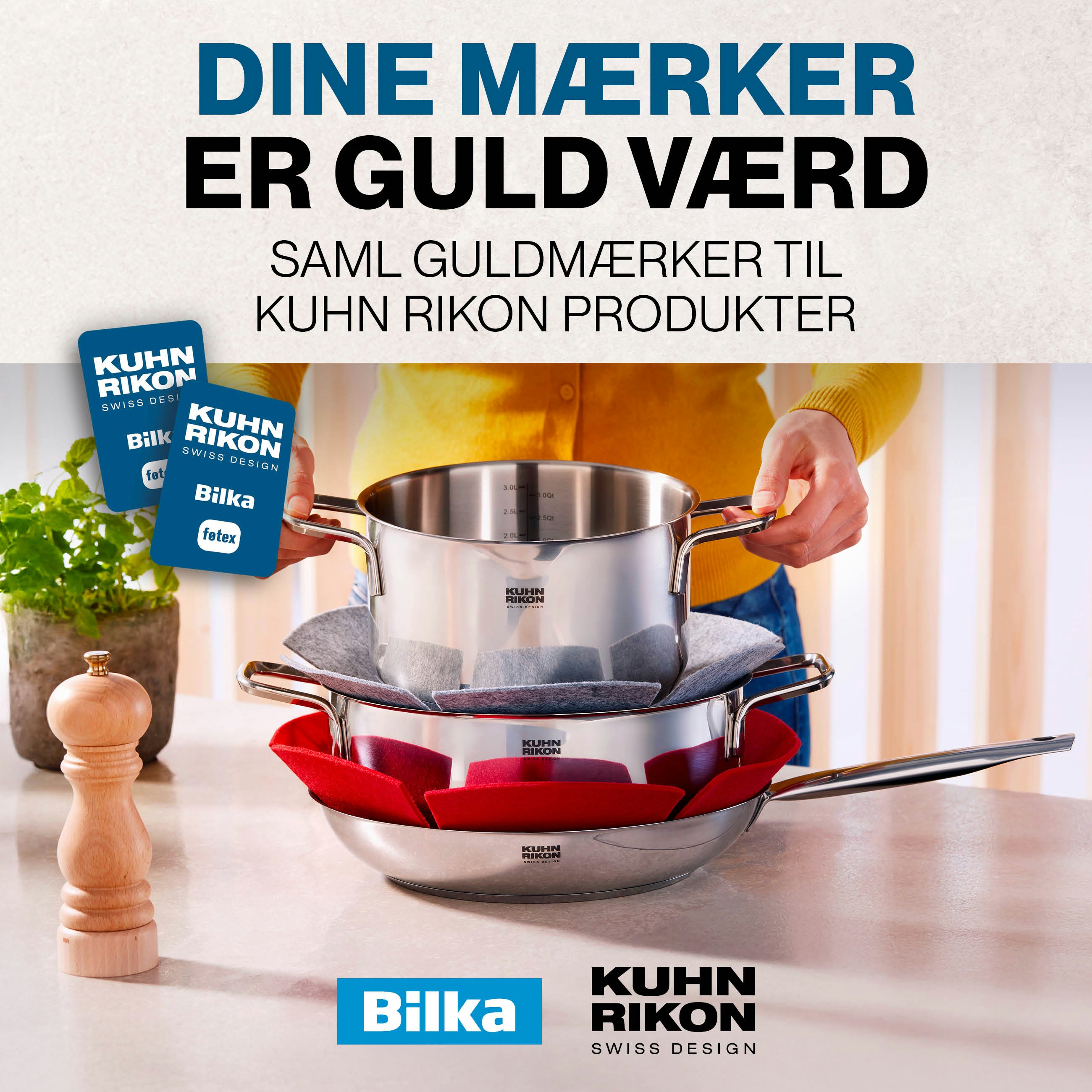 Saml guldmærker i Bilka.