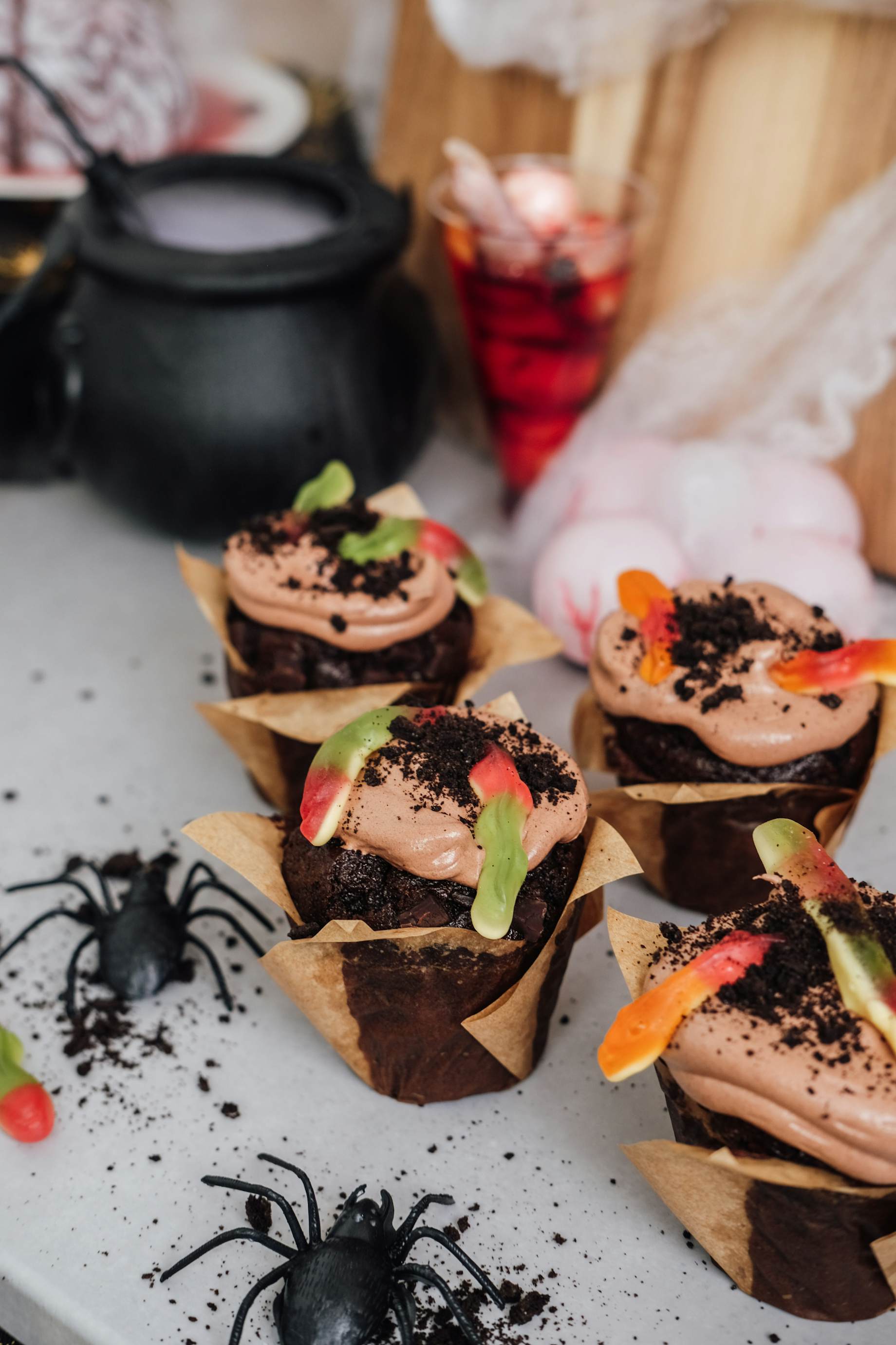 Lav (u)-lækre orme muffins med Bilka