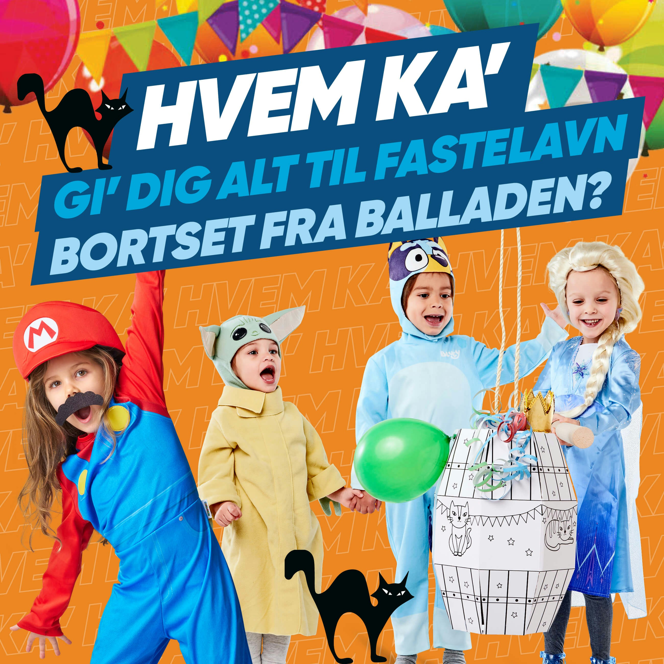 Hvem ka' gi' dig alt til fastelavn bortset fra balladen? Køb alt til fastelavn hos BilkaToGo.