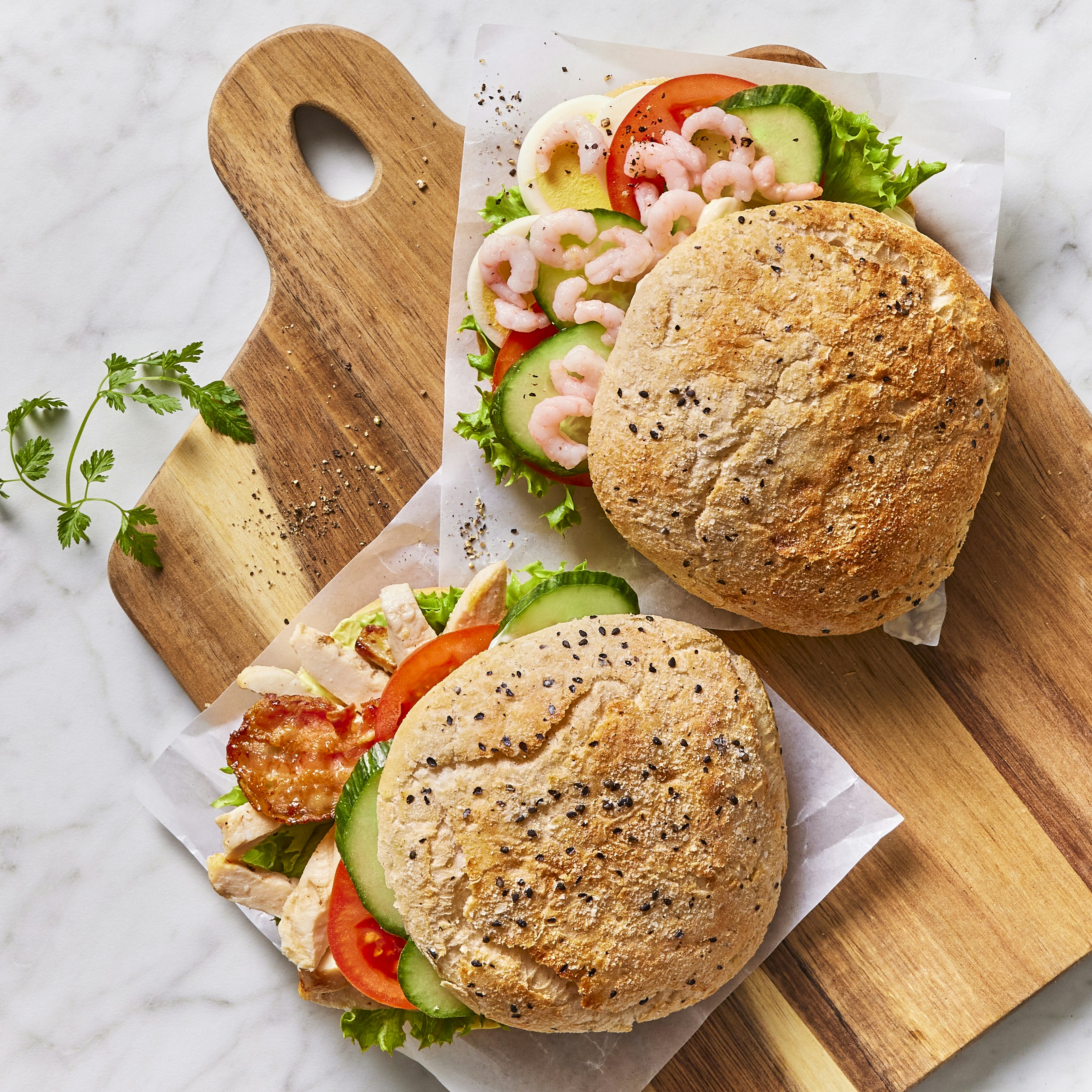 Se udvalget af lækre sandwiches på BilkaToGo