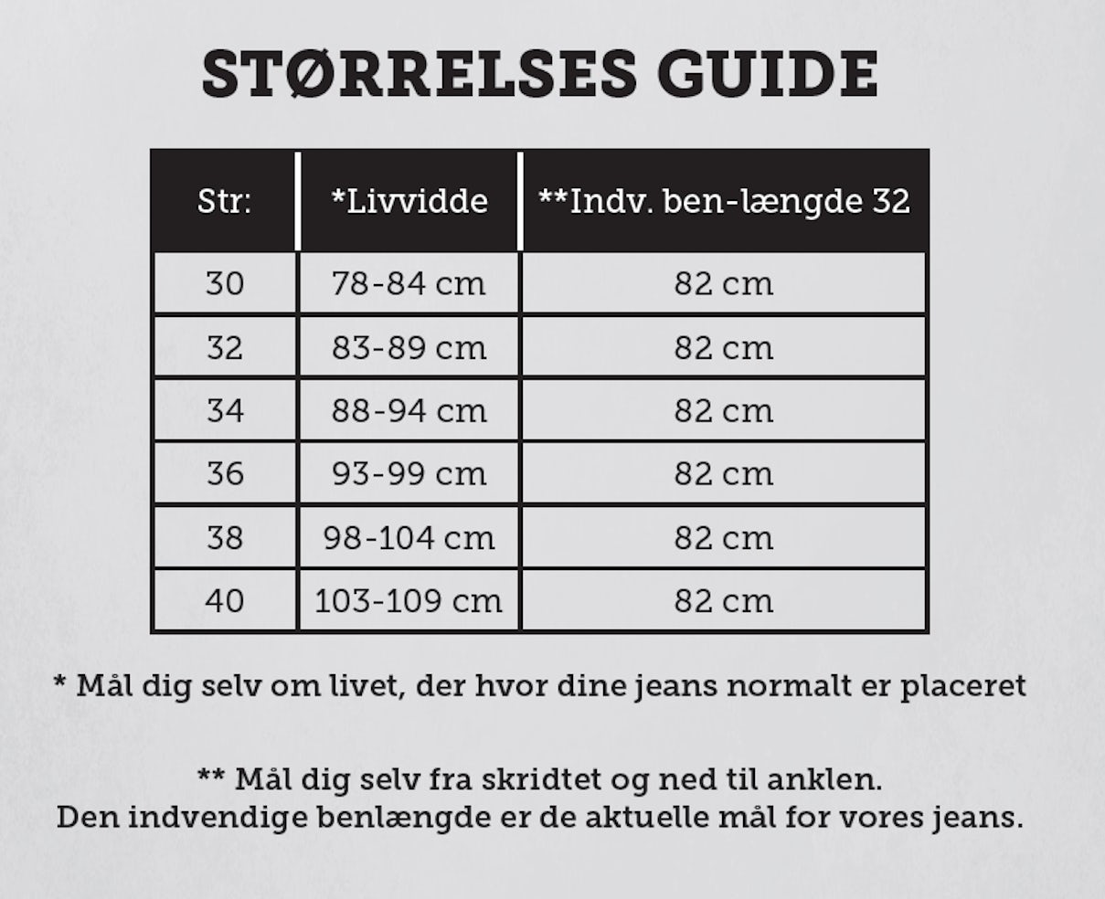 Buksestørrelser mænd | Størrelsesguide til herrebukser | Bilka.dk